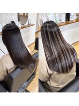 ベイビーズブレス(Baby's breath) 【ハイライト×ピンクベージュ】#シールエクステ #岡山 #倉敷