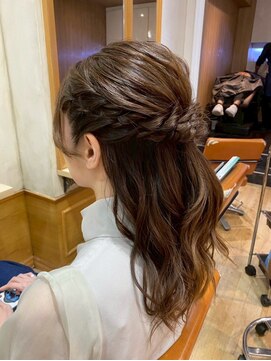 アロマ ヘアー ルーム 新宿店(AROMA hair room) 結婚式/二次会/パーティー/お呼ばれ/ハーフアップ/ウェーブ/ピン