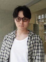 フィルムス 大阪本町(FILMS) men's/メンズメッシュパーマ軽めマッシュナチュラルアップバング