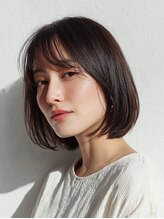 ロディーナコク 大口 新子安(rodina.coc)&nbsp;ミルクティーブロンド/ダークブルー/デジタルパーマ/大口新子安