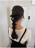 252. ヘアアレンジ/ポニーテール/デザインカラー/ボブ
