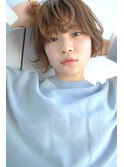 「NUDE」#大人かわいい 小顔 無造作 毛先パーマ ショートボブ
