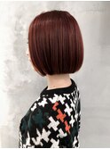 【Des.Art赤坂】大人可愛い×艶カラー×レッドベージュ