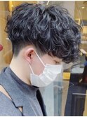 波巻きパーマツイストパーマメンズマッシュ波巻きスパイラル栄駅