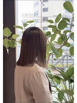 アース 三田南ウッディタウン店(HAIR&MAKE EARTH) 20代30代寒色系カラーシースルーバンク艶感ストレート透明感