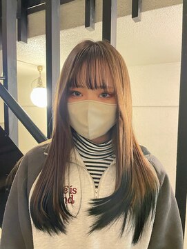 ピエスデシュブー(piece des cheveux) レイヤーとエンドカラー ローライト 裾カラー