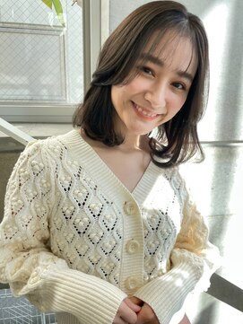 ニコデュエ 本厚木(nico. due) シースルーバング/グレージュアッシュ/ゆるふわ/本厚木