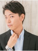 かき上げ七三分け大人ツーブロックメンズショートj与野