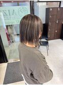白髪ぼかしハイライト ミルクティーベージュ