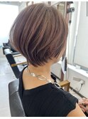 ◇大人可愛い20代30代40代50代前下がりショートボブ丸みショート