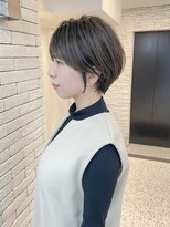 白髪ぼかし/ひし形/癖毛/大人ショートボブ/60代50代40代