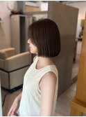 ボブ×グレージュ
