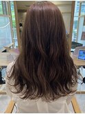 大人可愛いピンクブラウン