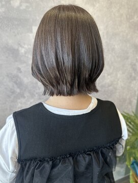 ザ ラブズ ラフズ ヘアー 本店(the loves laughs hair) グレージュ/透明感カラー/くびれボブ