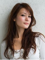 ハピネス クローバー 学園前店(Happiness CLOVER)&nbsp;大人顔周りレイヤーロングくびれブリーチなし透明感ベージュ