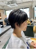 ショートカット20代30代40代前髪あり面長丸顔ショートボブ