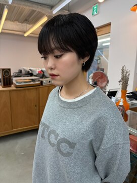 エルム 府中(yelm) 【マッシュショート×ブラック】#ダブルカラー#ケアブリーチ