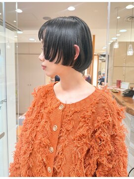 モリオ フロム ロンドン サッポロファクトリー店(morio FROM LONDON) morio札幌　札幌ボブ　前上がりボブ　顔周りレイヤー