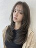 リタッチカラー(ブリーチ×)+カット+プレミアトリートメント¥17600