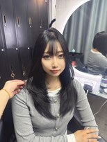 シックス バイ インク 渋谷(SIX by INK.)&nbsp;ダークブルー/デジタルパーマ/ワンホンレイヤー[渋谷]
