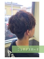 ヘアーパレス フタバ(Hair palace FUTABA)&nbsp;【色気×ナチュラル】刈り上げマッシュ×ニュアンスパーマ【K】