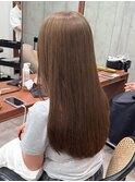 韓国風レイヤーカットブリーチダブルカラー前髪 