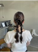 ツイン編みおろし