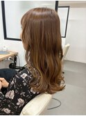 ハッシュカット/グレージュ/デザインカラー/白髪ぼかし/縮毛矯正