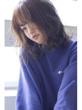 ヘアーアンドメイク シーク 八王子(HAIR&MAKE SeeK) ほつれロブ×グレージュカラー