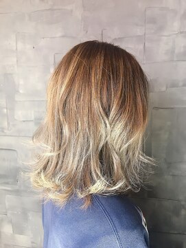 ヘアサロンエムフィス 池袋東口(HAIR SALON M Fe's) デザインカラー/厚めバング/ローライト/スリークボブ