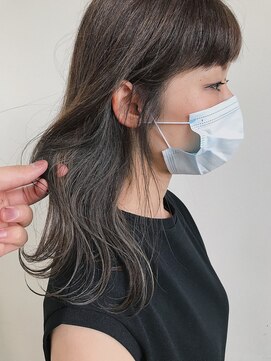 ナップヘアー NAP hair 【イヤリングハイライト】スモークグレージュ×ハイライト