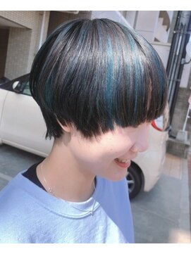 グラスペディア(graspedia) ターコイズメッシュのマッシュヘアm