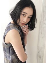 ヴィーヴォ 天六店(VIVO) 【VIVO】艶ボブ×透け感ダークグレーカラー