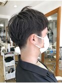 MEN'S HAIR  センターパート　ツイストスパイラル　韓国マッシュ