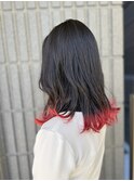 ミディアムレイヤーの裾カラースタイル！「元住吉美容室」