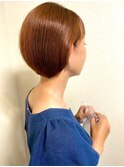 ショートボブ+ビビットカッパー