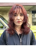 ナループロアオハナ(Nalu pu loa ohana)&nbsp;ミディアムパーマウェブパーマ大きめカールパーマウルフパーマ