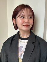 ローネス(LONESS)&nbsp;ぷつっとボブ　ワインレッド　チェリーレッド　コンパクトボブ