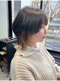 韓国風ウルフショートボブ髪質改善縮毛矯正似合わせカット仙台