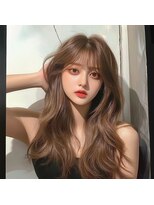 ジルバイジゼル(JILL by GiseL)&nbsp;ロング　ミルクアッシュベージュ　ブリーチ無し　レイヤー