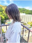 #ラベンダー #外ハネミディ #ラベンダーグレージュ #透明感