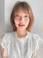 アプリコットオレンジくびれヘアハイライトカラー夏