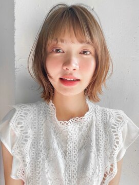 キリ 表参道(kyli) アプリコットオレンジくびれヘアハイライトカラー夏