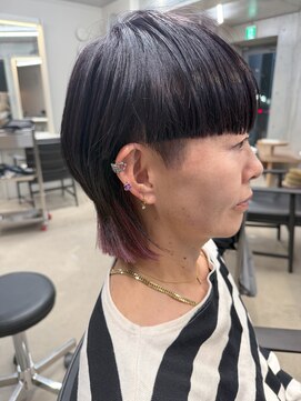 エウペ 渋谷(WEUPE) 斜めバング/グレージュカラー/デザインカラー/シルキーベージュ