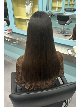 イオエ 西梅田(ioe) ブリーチなしカラー／髪質改善/ミルクティーベージュ/小顔へア