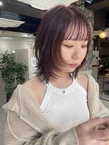 ロアバイチェリーコークウブ(Loa by CHERRY COKE ubu)&nbsp;ハッシュカットとピンクブラウン