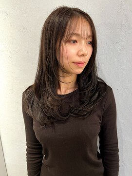 リーシュ(Re:sh) 暗髪レイヤー/dark オリーブベージュ