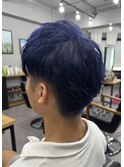 【WAVY】ネイビーカラー×アップバングショート