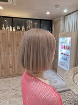 シャンティ 平岸店(Shanti)&nbsp;○ブリーチカラー/ミルクティーベージュ/丸みボブ○菅野裕太