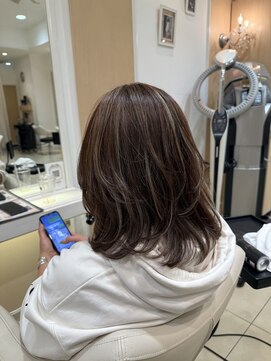 アッシュ 中目黒店(Ash) ハイライト×ミディアムレイヤー